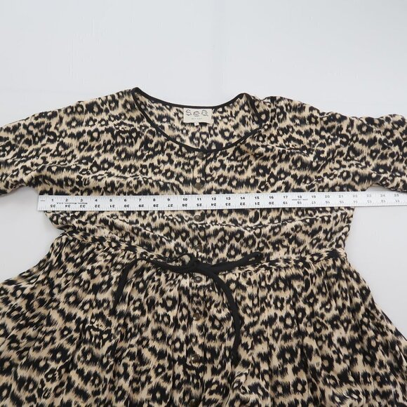 Sea New York Silk Leopard Print Mini Dress - Picture 7 of 9